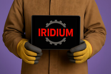 Iridium mineral production concept.new concept