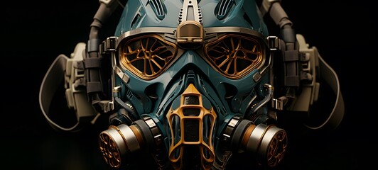 Bane Respirator Masker Wireframe, generative AI