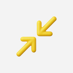 3d Realistic Minimize icon vector Illustration