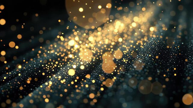 Glittering light rays spreading through a dark atmosphere with concentrated lines, Glittering concentrated lines Light that spreads radially background video cosmic twinkle