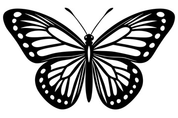 Vector art of silhouette of  butterfly 