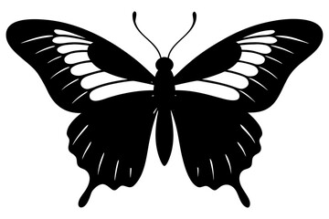 Vector art of silhouette of butterfly 