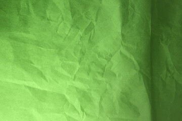 Wrinkled natural eco environmental  friendly green tone color paint on blank cardboard box paper texture background with space minimal style 