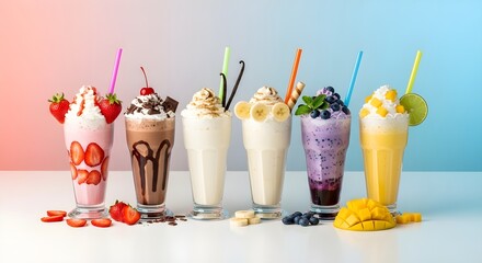 glass of champagne with flowers and fruits