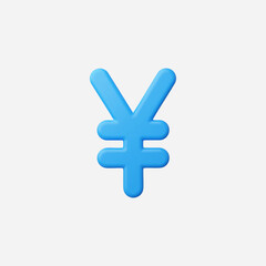 Fototapeta premium 3d Realistic Yen icon vector Illustration