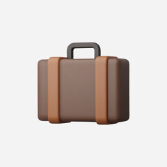 3d Realistic Briefcase icon vector Illustration