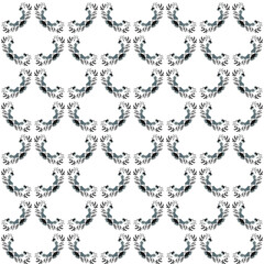 Seamless pattern with botanical pattern. Pattern with wild flowers. Aesthetic pattern of flowers and leaves.