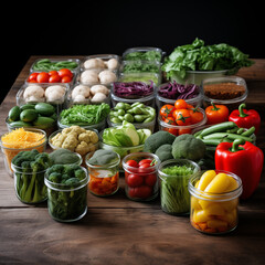 fresh vegetables in a market