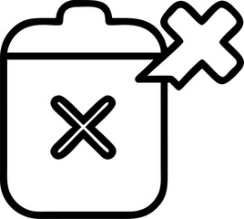 Fototapeta premium Delete and Dismiss Icon – Modern UI for Digital Deletion & Negative Action