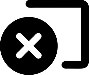 Obraz premium Delete and Dismiss Icon – Modern UI for Digital Deletion & Negative Action