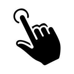Obraz premium black-and-white-hand-gesture-point-to--click-or-ta
