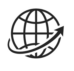 Global Growth: Abstract Arrow Icon