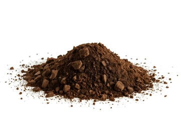 Soil or dirt crop isolated on white background