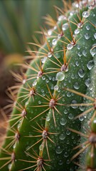 Cactus Skin Texture with Dew – Sharp Macro Close-Up