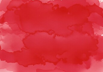 Crimson Watercolor Abstract: Passionate Hues
