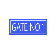 blue sign of gate no 1