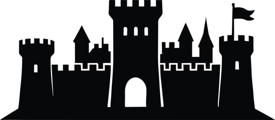Fototapeta premium vector illustration of an ancient castle