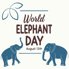 Obraz premium world elephant day