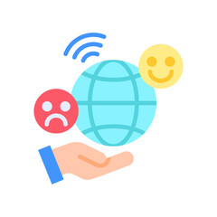Online Behavior flat color icon
