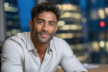 Obraz premium good looking indian businessman