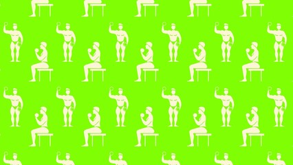 Vector gym body building cross fit pattern design multicoloured  