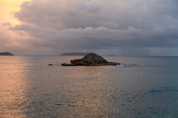 Chinamans Hat Island, Yorke peninsula, Australia, sunset and beautiful clouds