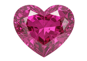 Fototapeta premium A stunning faceted pink heartshaped gemstone sparkles brilliantly reflecting light and showcasing its vibrant color and intricate cuts against a