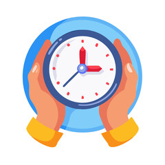 hands-holding-wall-round-clock--modern-collage-sty