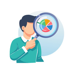 man-looking-at-round-diagram-through-a-magnifying-
