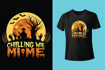 This is my scary halloween t shirt design template