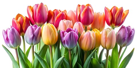 Fototapeta premium Bouquet of flowers with a variety of colors including pink, orange, and purple
