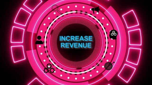 Increase revenue concept. Business, Technology, Internet and network concept.Increase revenue means implementing strategies and actions to boost a company&rsquo;s sales, profits
