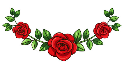 red rose frame