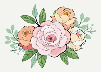 vector illustration of a rose