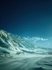 Snowy desert landscape