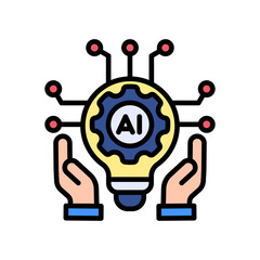 Ai Innovation lineal color icon
