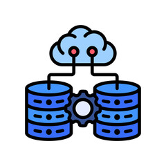 Big Data lineal color icon