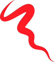 Hand drawn of abstract line with random shape, vector illustration.