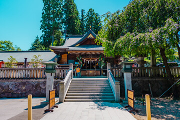 The view of the Morioka Castle Ruins in Iwate, Japan
