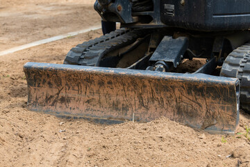 excavator on the ground