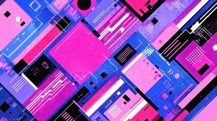 Abstract Digital Geometric Pattern Design