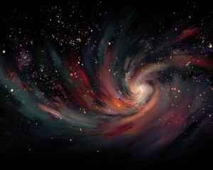 Spiral galaxy in deep space (2)