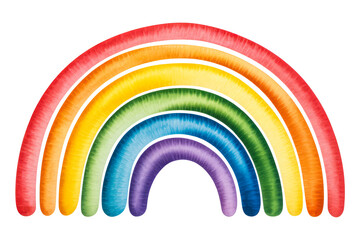 Fototapeta premium Colorful watercolor rainbow arc orange