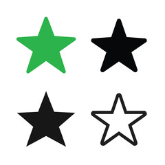Star set vector illustration