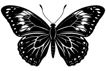 Vector art of silhouette of butterfly icon
