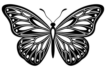 Vector art of silhouette of butterfly vector illustration