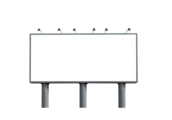 Blank Billboard at Night