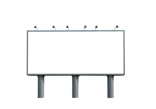 Blank Billboard at Night