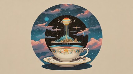 Otherworldly cup art
