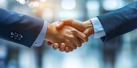 Doctor shaking hands with a pharmaceutical sales representative in a hospital, reflecting collaboration in the healthcare industry and advancements in medical treatments, Generative AI